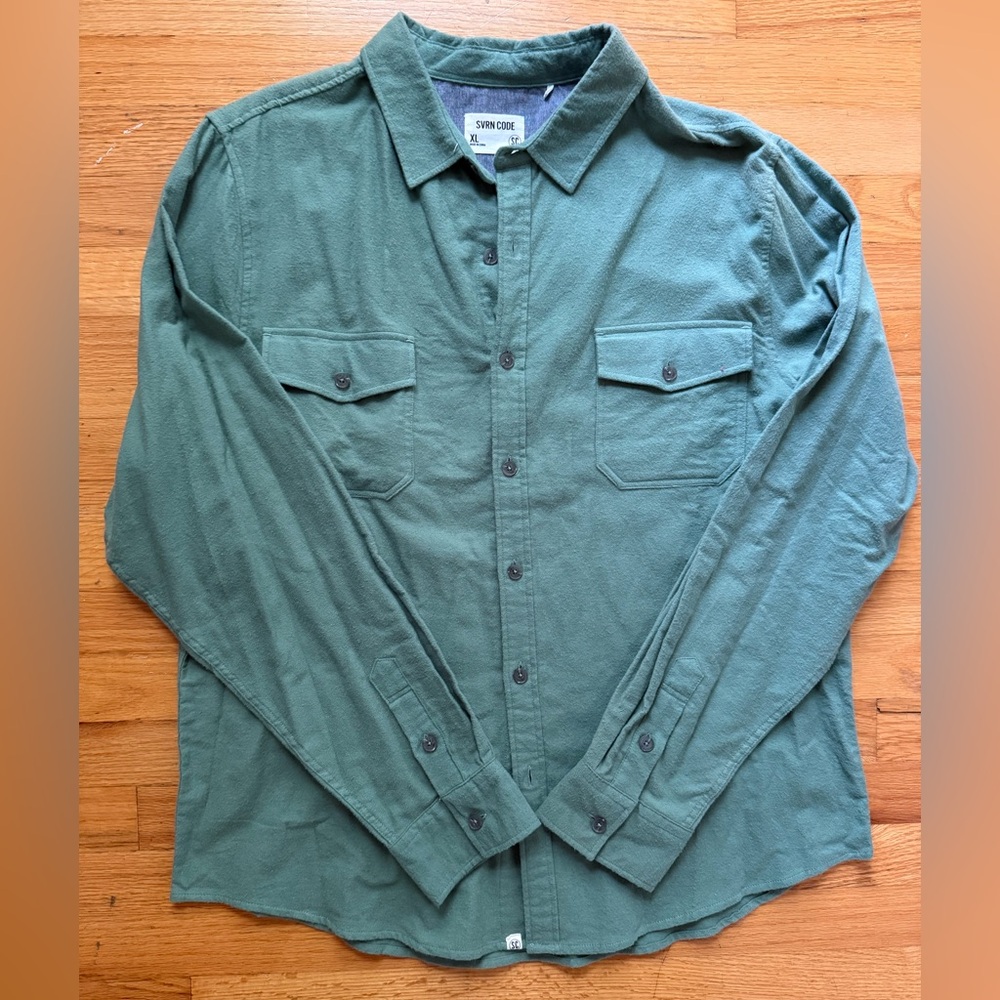 Sovereign Code Forest Green Casual Button Down Shirt